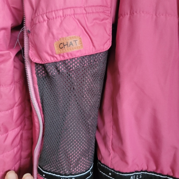 NILS Skiwear, Rose Pink Hooded Ski‎ Jacket Size 8 - Picture 6 of 12